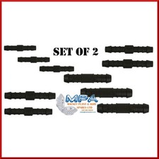 2 X STRAIGHT HOSE JOINER TUBING CONNECTORS - FOR AIR OIL WATER FUEL 3 - 20MM
