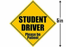 5" STUDENT DRIVER PLEASE BE PATIENT MAGNET MADE IN USA