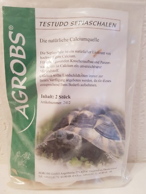 Agrobs Sepiaschalen 2 Stück Sepia Schale Pickstein Natur für Schildkröten Futter