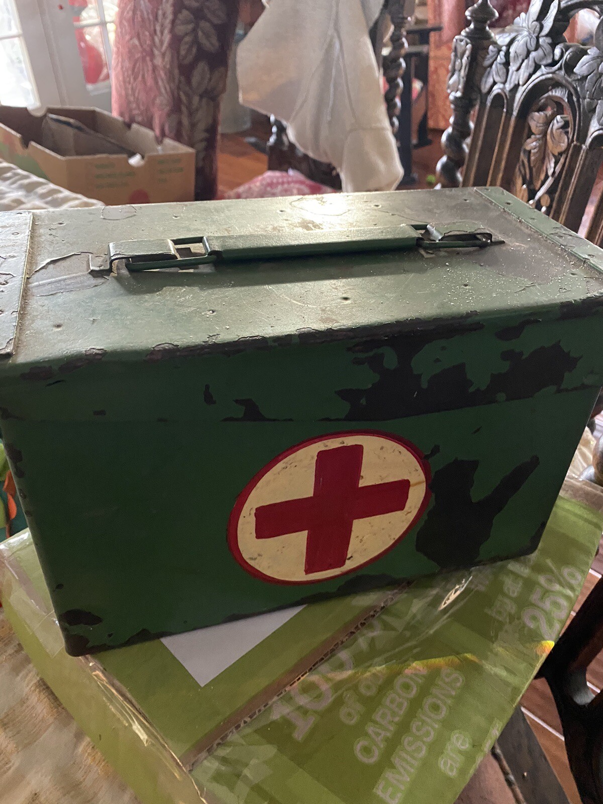 Antique Military First Aid Kit Ammo Box eBay