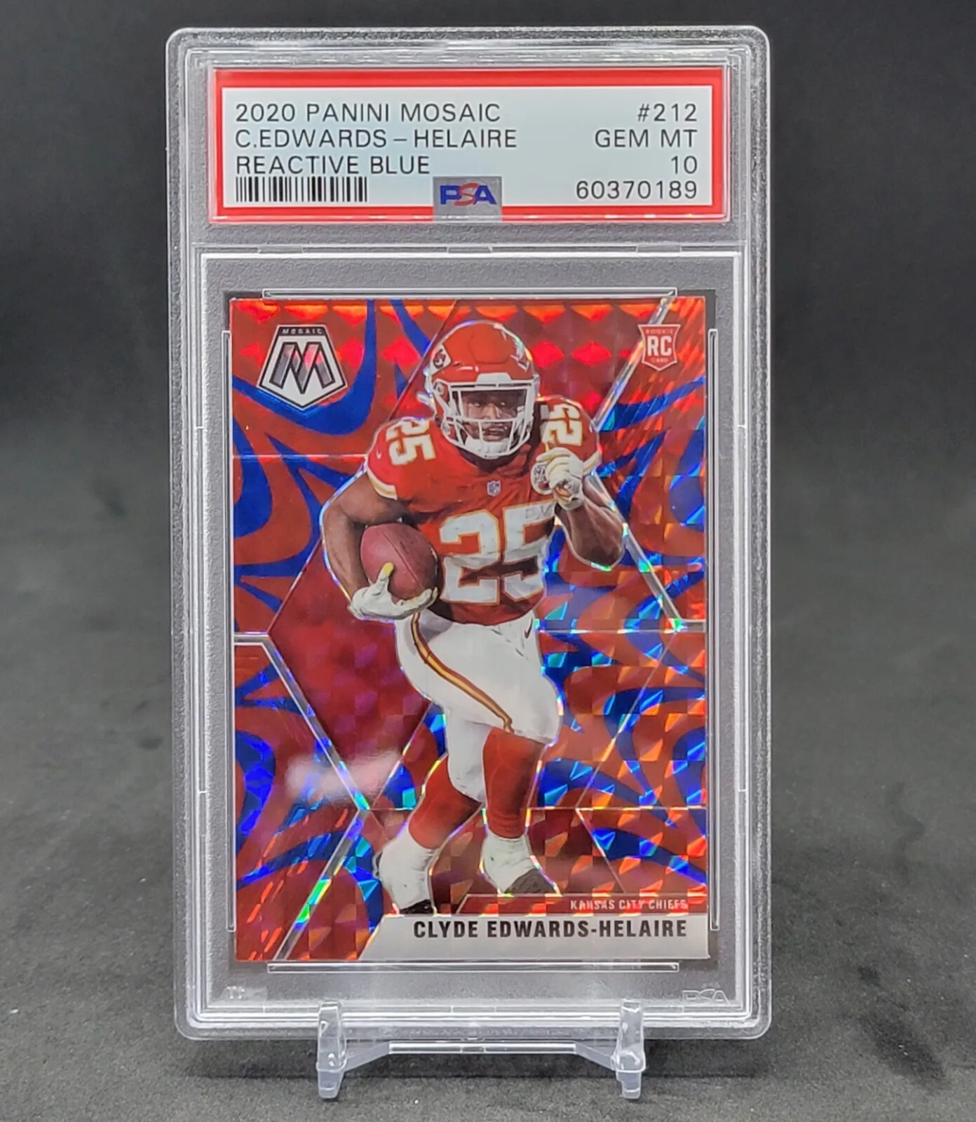 2020 CLYDE EDWARDS HELAIRE Panini Mosaic Reactive Blue Prizm Rookie PSA 10 / Gem