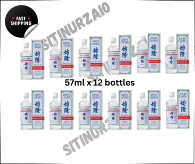 ( Pack of 12 ) Kwan Loong Medicated Oil 57ml Relieves - fast ship