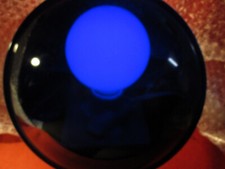 Vintage Kliegl Brothers NYC Stage Lighting Blue 7 1/2" Roundel Glass Lens Used