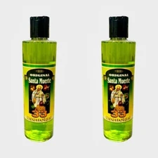2PACK- SANTA MUERTE 33 ESENCIAS Agua Espiritual Limpias Baños HOLY DEATH 16 oz