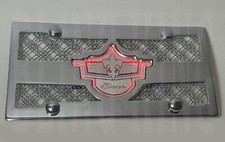 Chevy Caprice Chrome Mesh Tiarra License Plate Triple Weave Light Up Badge Chevy Caprice Chrome Mesh Tiarra License Plate Triple Weave Light Up Badge