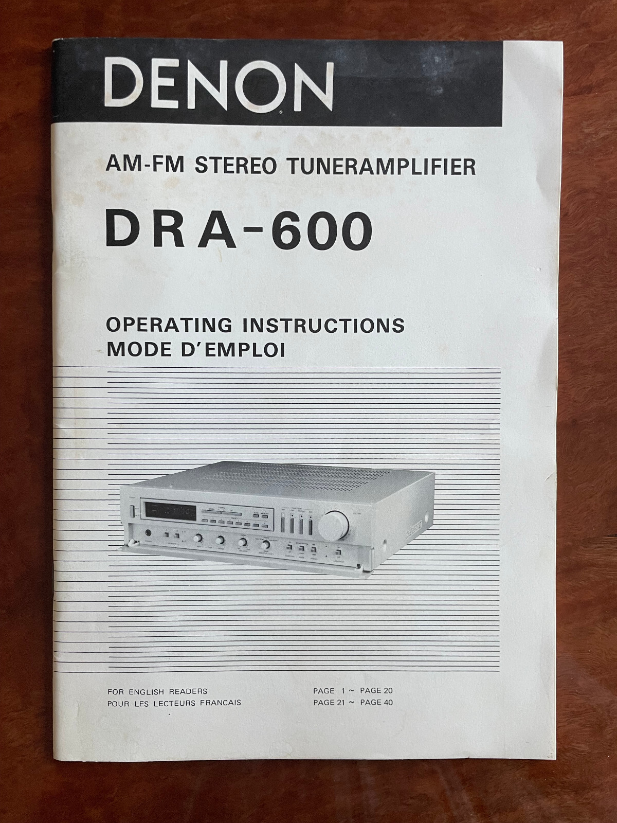 Denon DRA-600 vintage audio equipment - eBay listing photo 2