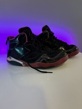 Girl s NIKE AIR JORDAN Basketball High-Top Sneakers Pink Red Black Size 1Y