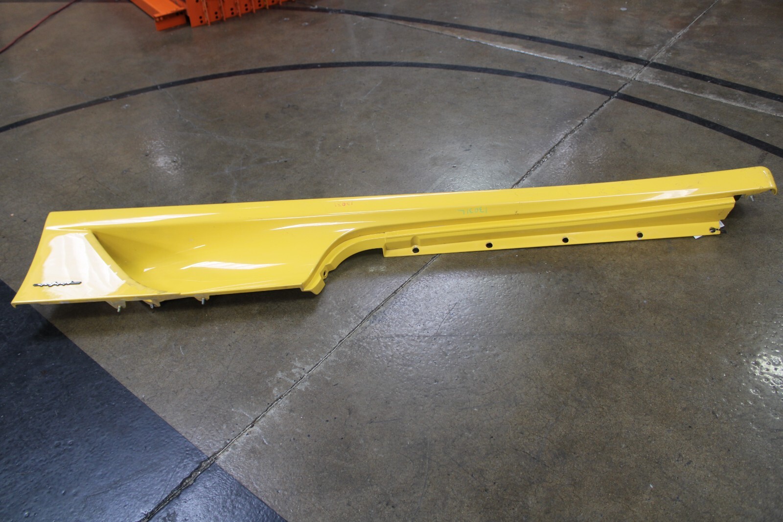 Ferrari F430, Coupe, Spider, LH, Rocker Panel, Yellow, Dmg, Used, P/N 68021110