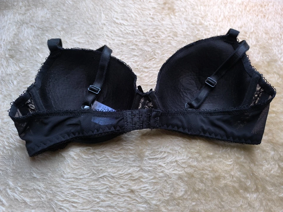 Schalen T-Shirt Balconett BH mit Spitze Neu Schwarz Gr. 85C 90B C&A Cover Janina - Bild 4 von 4