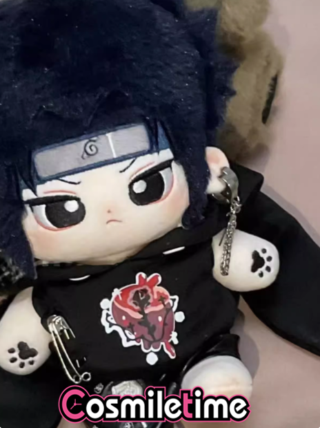 Naruto Sasuke Uchiha 20cm Plush Doll Stuffed Dress Up Anime