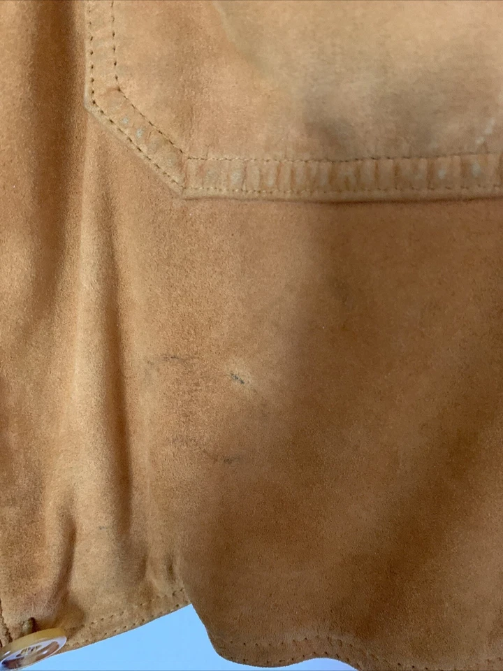 Vintage 80s Women’s Size 8 Mustard Goat Suede Jacket - Image 2 of 4