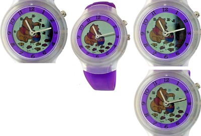 Old Stock Disney Winnie The Pooh Animated Purple Resin Watch  display picture 3