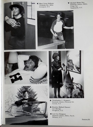 HOUGHTON COLLEGE N.Y. NEW YORK 1984 'BOULDER' YEARBOOK/ANNUAL FRIENDS MEMORIES - Picture 9 of 17
