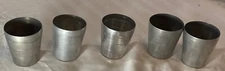 Set of 5 Vintage Aluminum Measuring Cups 2-Mirro 3- Unmarked