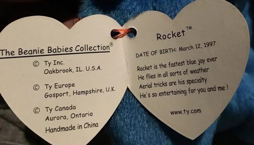 NEW Beanie Babies Rocket ERRORS 1997 1998 RARE Baby ORIGINAL OWNER - Picture 3 of 7