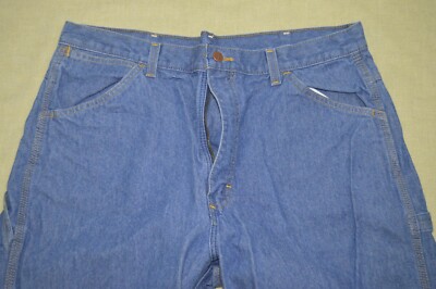 Vtg NOS Big Ben Men's Carpenter Raw Rigid Indigo Blue Jeans