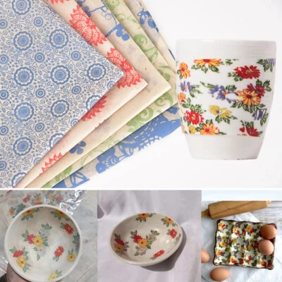 Pottery Ceramics Clay Transfer Paper Glaze Underglaze Flower Decal Paper Hot