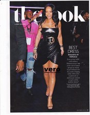 RIHANNA print ad THE LOOK BEST DRESS Versace celebrity magazine clipping 2018
