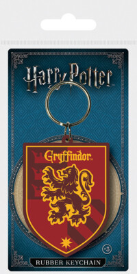 Gummi Schlüsselanhänger HARRY POTTER - Gryffindor Wappen -Rubber Keyring RK38693