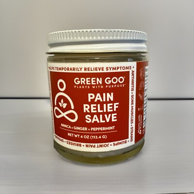 Green Goo Natural Skin Inflammation, Joint pain, Muscles, Bruises Relief Arnica+
