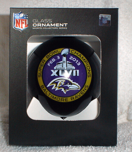 BALTIMORE RAVENS SUPER BOWL 47 XLVII CHAMPS CHAMPIONS CHRISTMAS ORNAMENT #3 - Picture 1 of 1