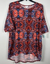 Lula Roe Top NWT Size 2XL Multi Colors Geometric Pattern Plus Size
