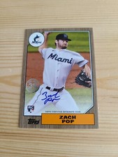 Zach Pop 2022 Topps Update 1987 35th Anniversary Gold Parallel SP Auto #10/50 RC