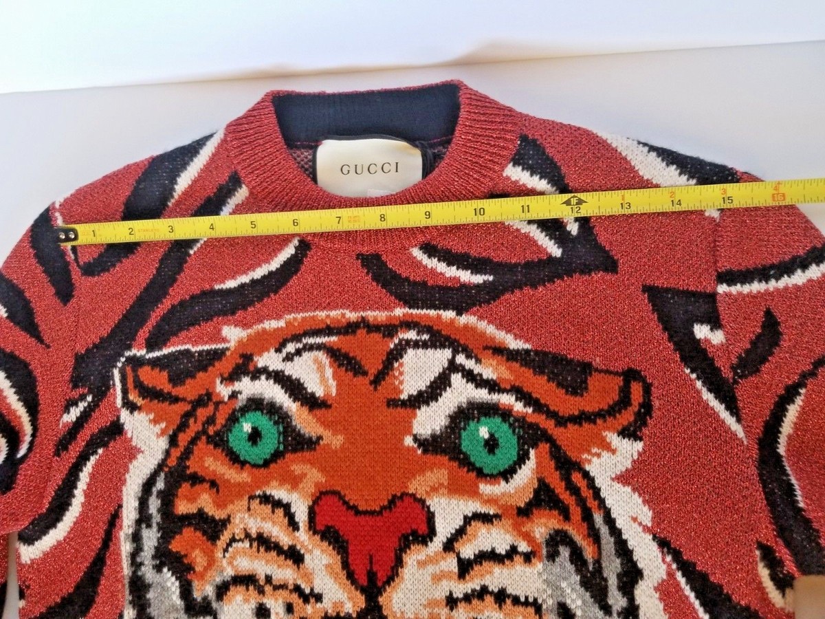 tiger intarsia pullover