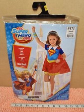 DC Superhero Girls "Supergirl" 4 Pc Halloween Costume Girls Sz S 4-6 NEW