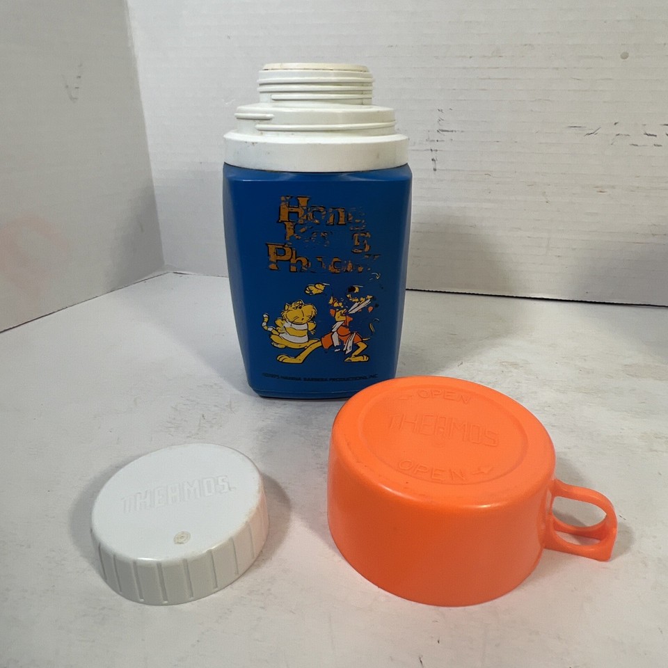 VINTAGE 1975 Hong Kong Phooey Metal Lunchbox Lunch Box Plastic Thermos