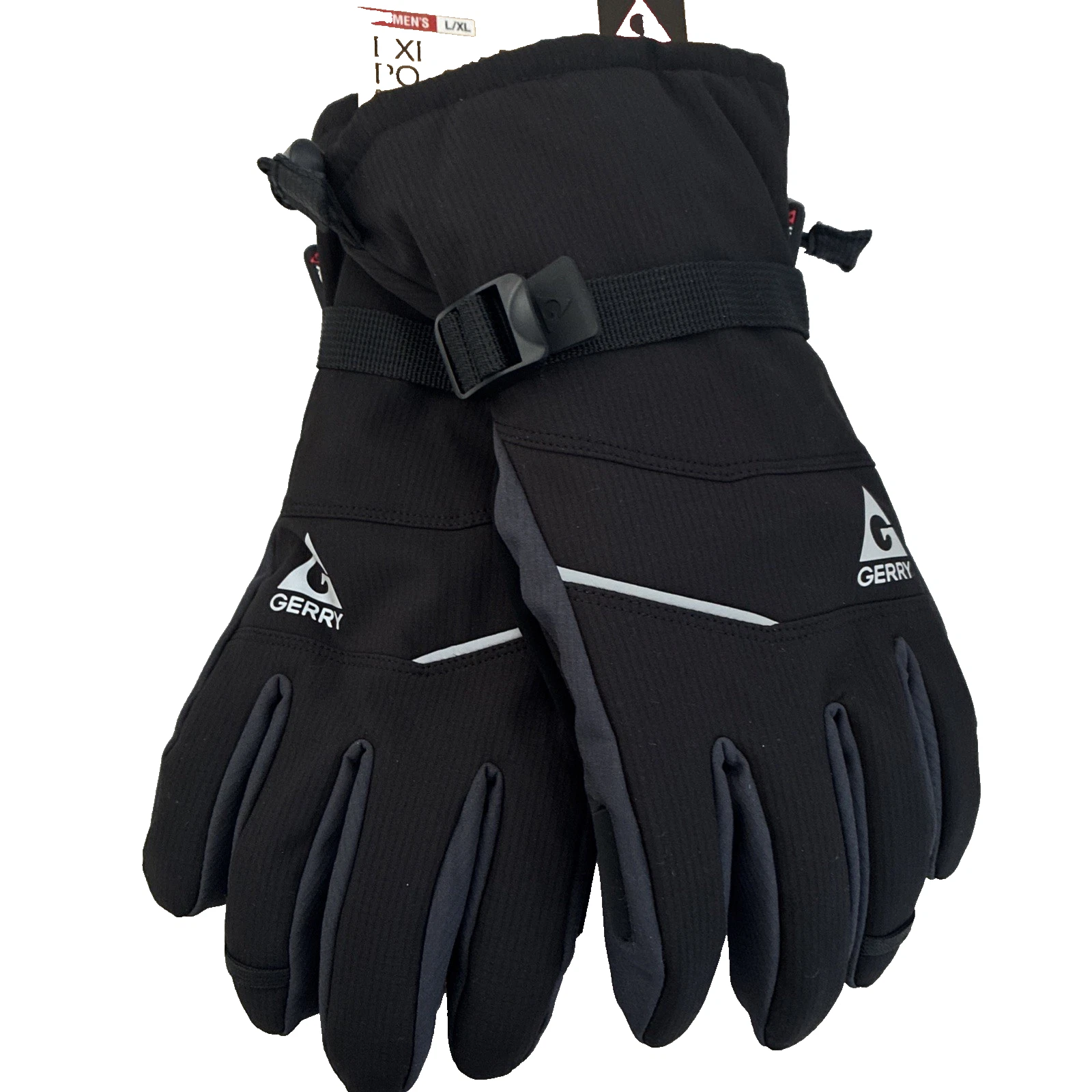 New Gerry Men's L / XL Black Cold Weather Touchscreen Water Resistant Gloves