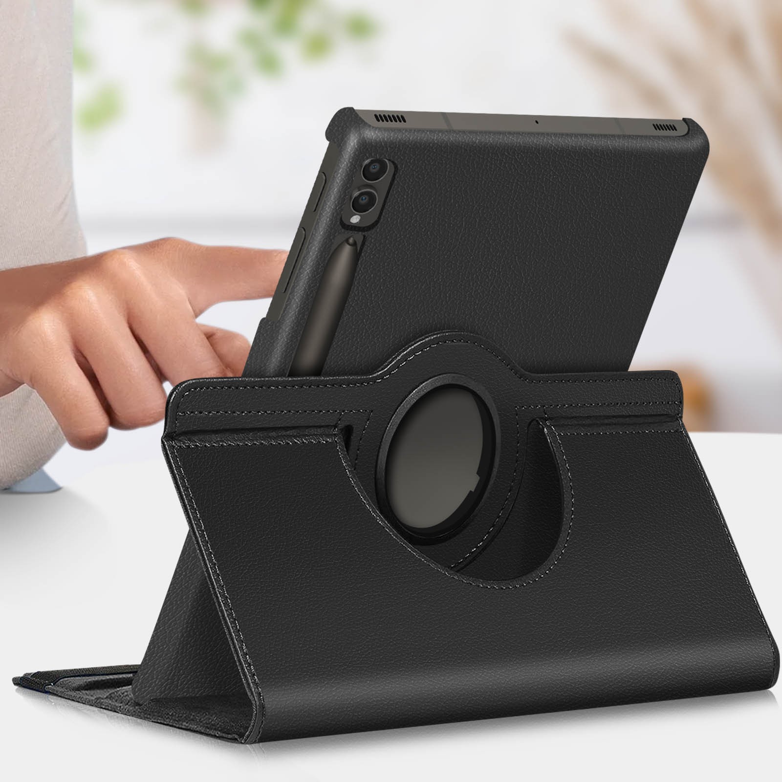Étui pour Tab S9 Plus anti rayures avec socle pivotant vertical horizontal - 3