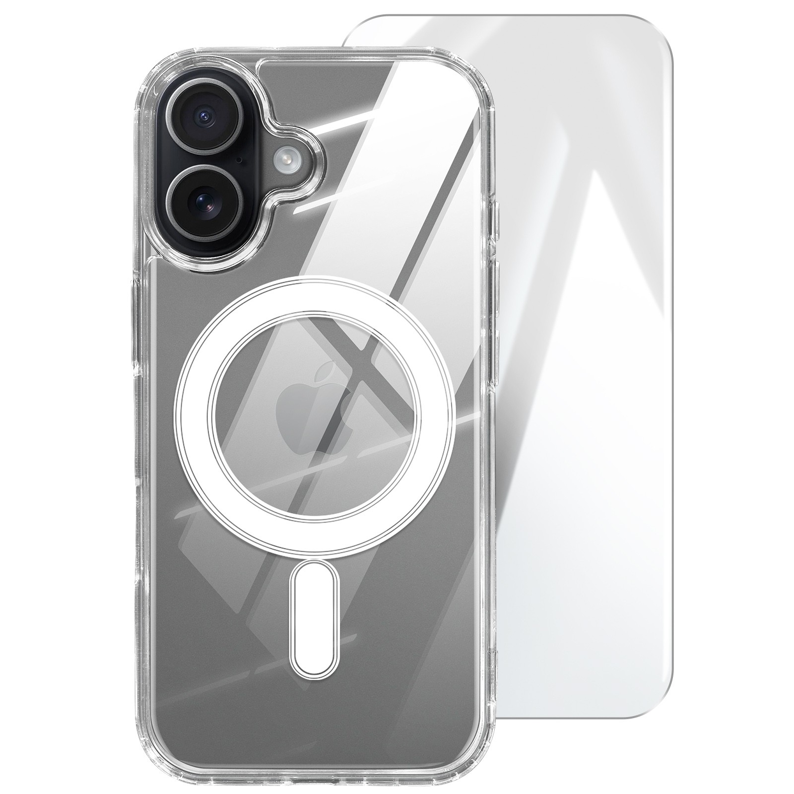 Coque iPhone 17 4smarts Pack protection intégrale transparente avec verre trempé 9H
