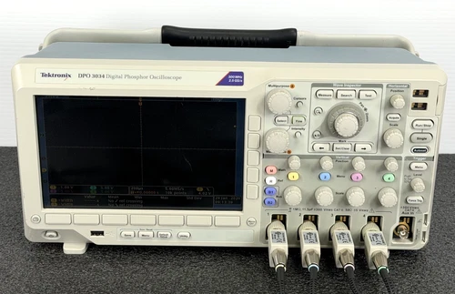 Tetronix DPO3034 Digital Phosphor Oscilloscope w/ Voltage Probes - Picture 2 of 19