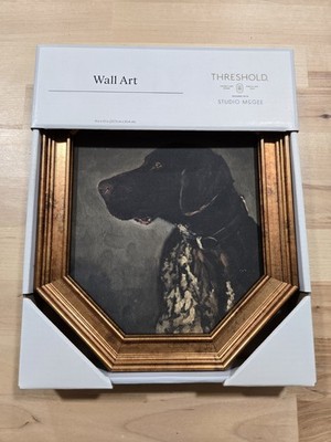 Threshold Studio McGee Pointer Dog Portrait Wall Art 8x10 Gold Frame Target NEW