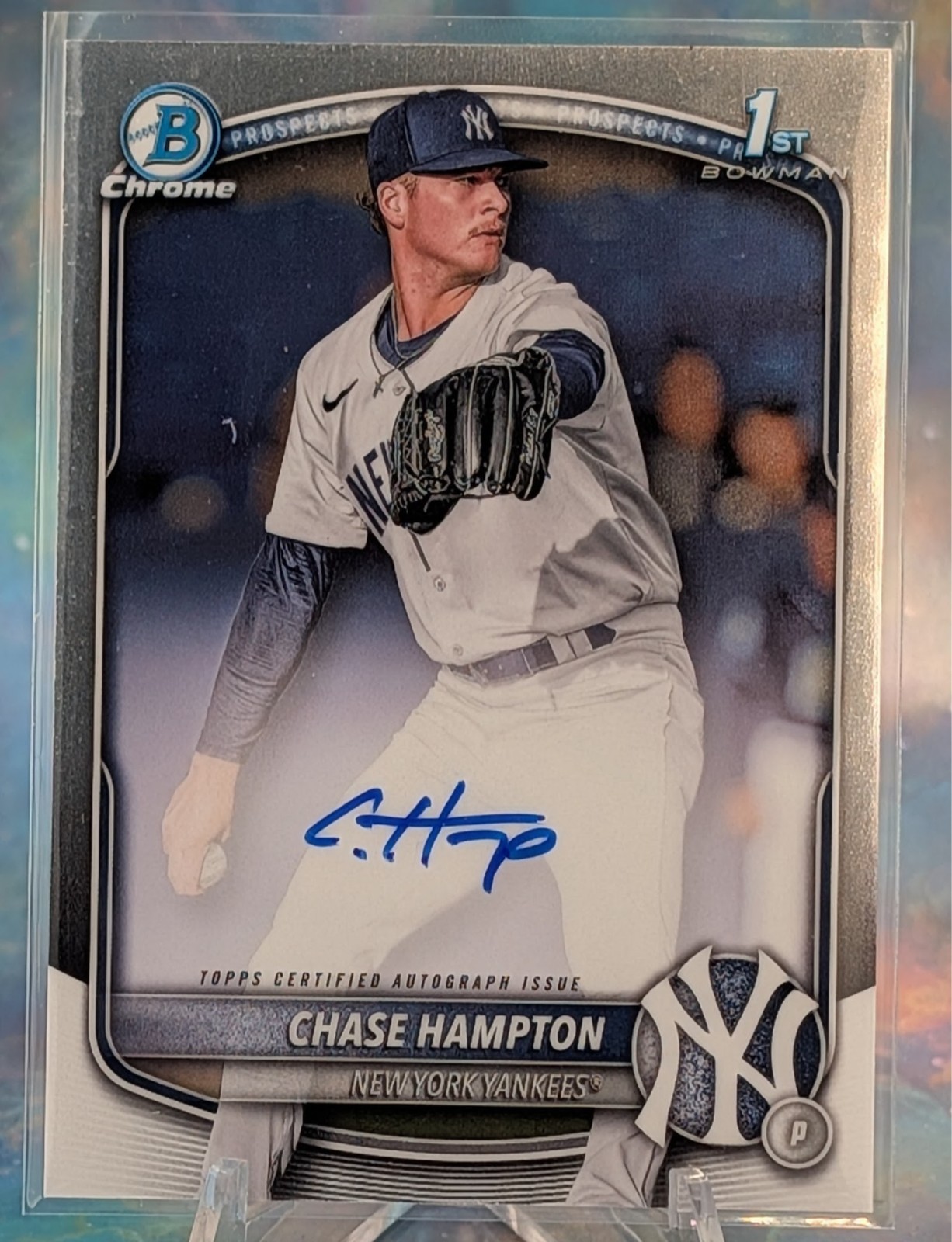 2025 Bowman Chrome Chrome Prospect Autograph #CPA-CHA Chase Hampton Auto