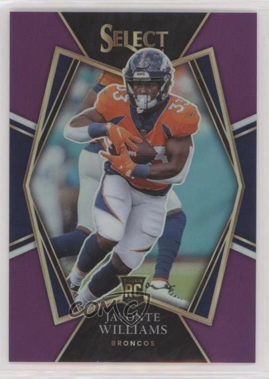 2021 Panini Select Premier Level Purple Prizm 41/75 Javonte Williams #157 08uq