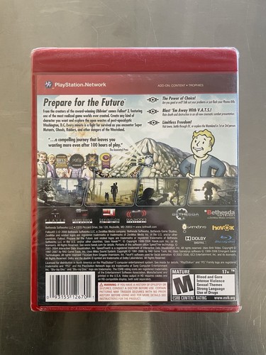 NEW Fallout 3 Greatest Hits (Sony PlayStation 3, 2008) PS3 Bethesda SEALED NOS - Picture 2 of 2