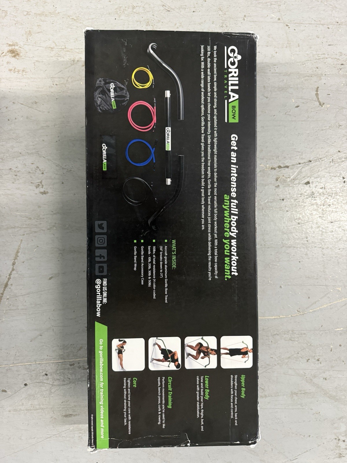 Bow Portable Home Gym Resistance Bands and Bar System for Travel, Fitness