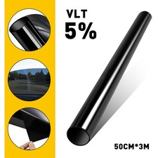 5 Car Window Vlt Sun Strip Visor Tint Front Uv Film Windshield Shade 300cm50cm