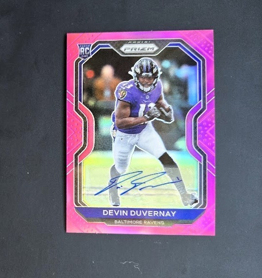 2020 Prizm Devin Duvernay RC Auto #380 - Baltimore Ravens