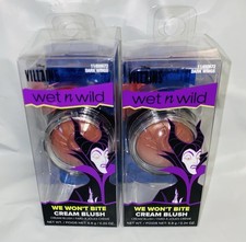 2 New Wet N Wild Disney Villains We Won't Bite Cream Blush in Dark Wings