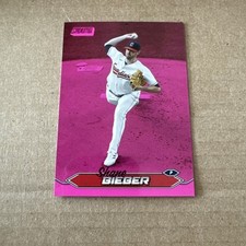Shane Bieber 2024 Stadium Club Pink Cleveland Guardians Baseball Card no.66