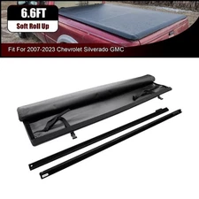78.9" 6.6FT Truck Bed Soft Roll-Up Tonneau Cover Fit For 07-24 Silverado 1500