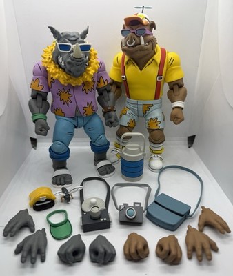 NECA TMNT Bebop & Rocksteady Vacation 2-Pack Complete Used