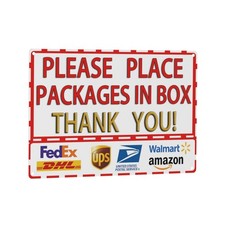 Delivery Signs for 11.7 inches x 7.8 inches, Package delivery box sign
