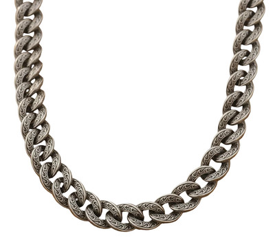 Wide, Heavy & Strong Tattoo Curb Link Chain Necklace   17mm Stainless Steel 50