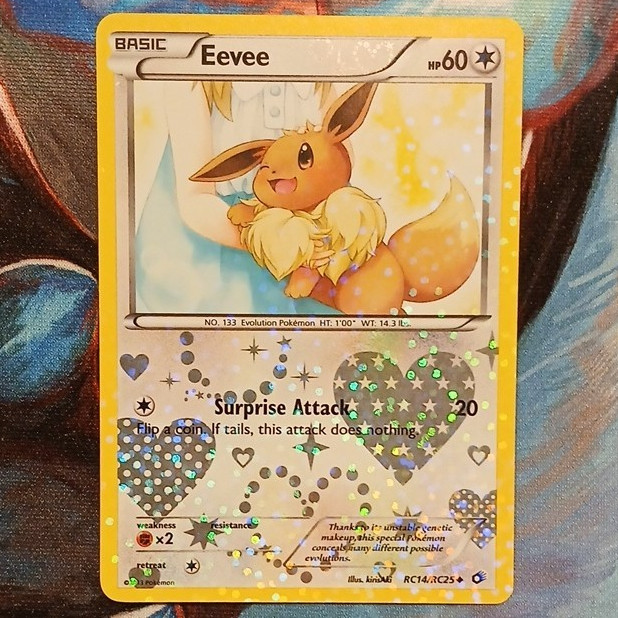Pokémon Eevee Holo Uncommon #RC14/RC25 Radiant Collection 2013 60HP Eng