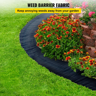 6FTx300FT Premium Weed Barrier Fabric Heavy Duty 3.2OZ, Woven Weed Control Fabr