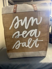 SANTA BARBARA DESIGN STUDIO SUN SEA SALT TOTE 100% GOLDEN JUTE TOTE BAG